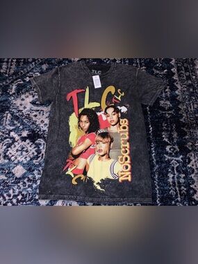 NEW TLC “No Scrubs” Womens Graphic T-Shirt Tee Small S NWT Music Band 90s